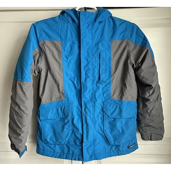 Lands‎ End Winter Jacket Kids 14-16 Boy Girl Grow A Long Blue Coat